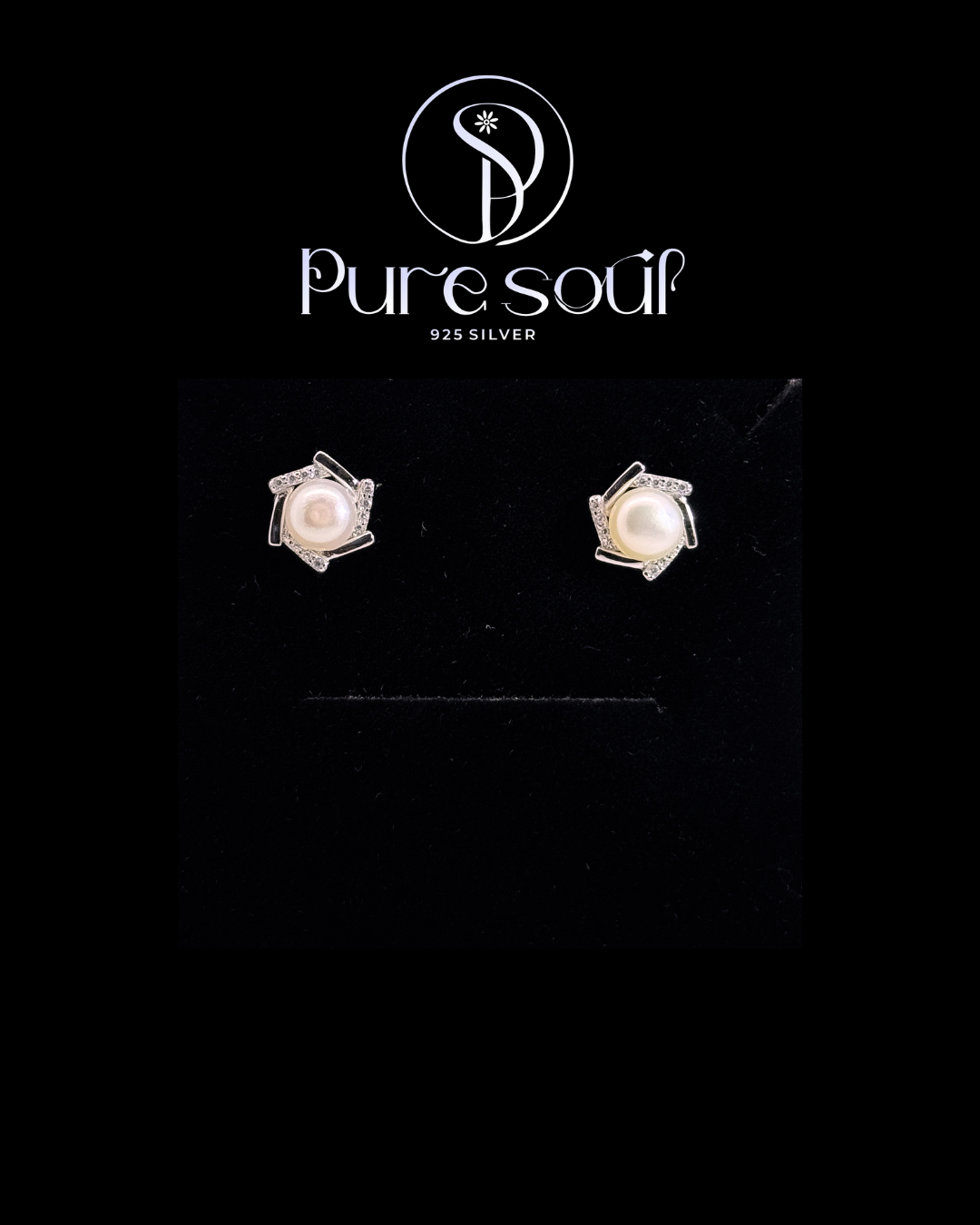 Pearl Halo Studs