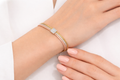 Triveni Luxe Tri-Tone Silver Bracelet