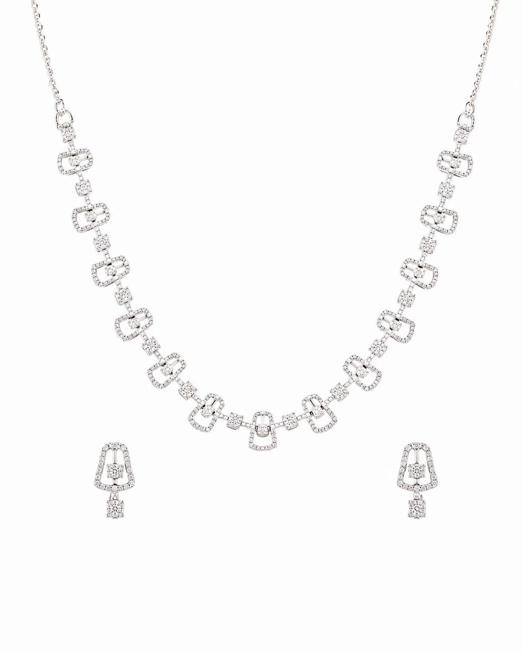 Crystal Charm Necklace Set