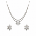 Diamond Petal Necklace Set