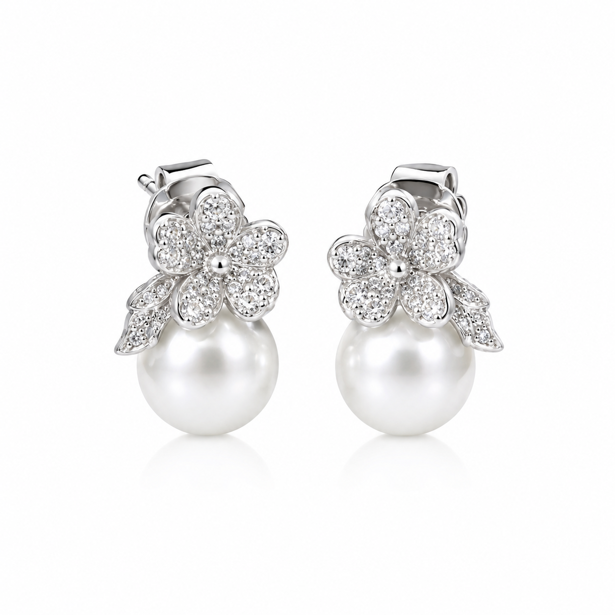 Floral Pearl Grace Earrings