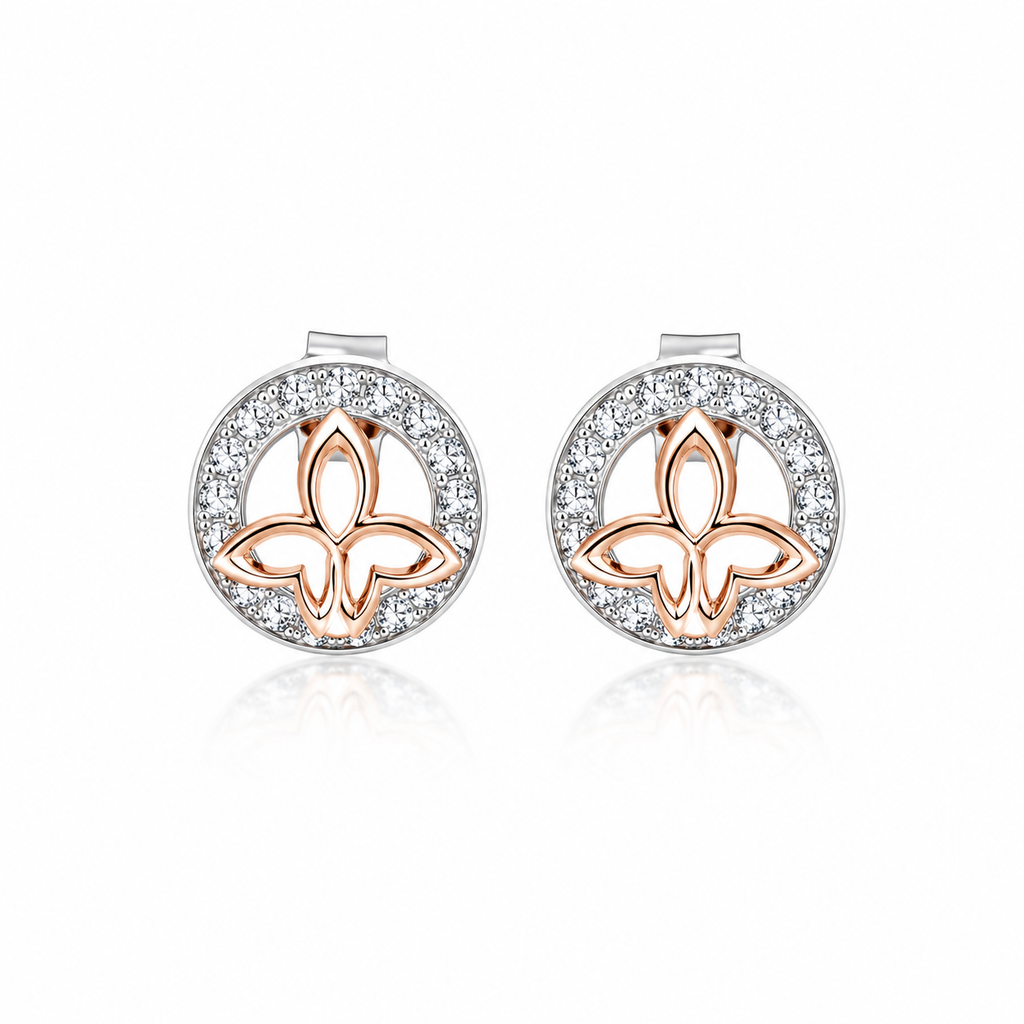 Butterfly Halo Studs