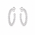 Silver Glow Hoops