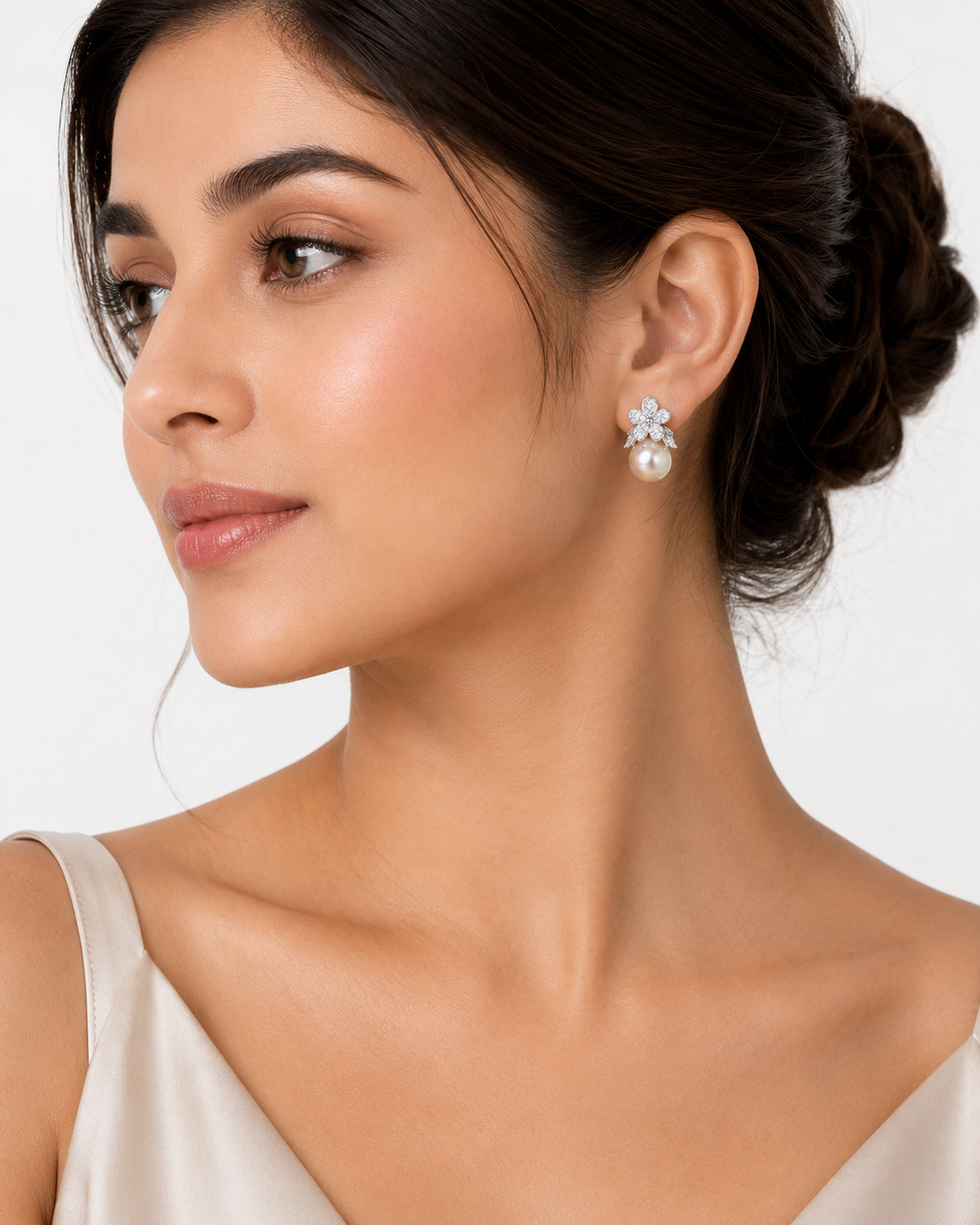 Floral Pearl Grace Earrings