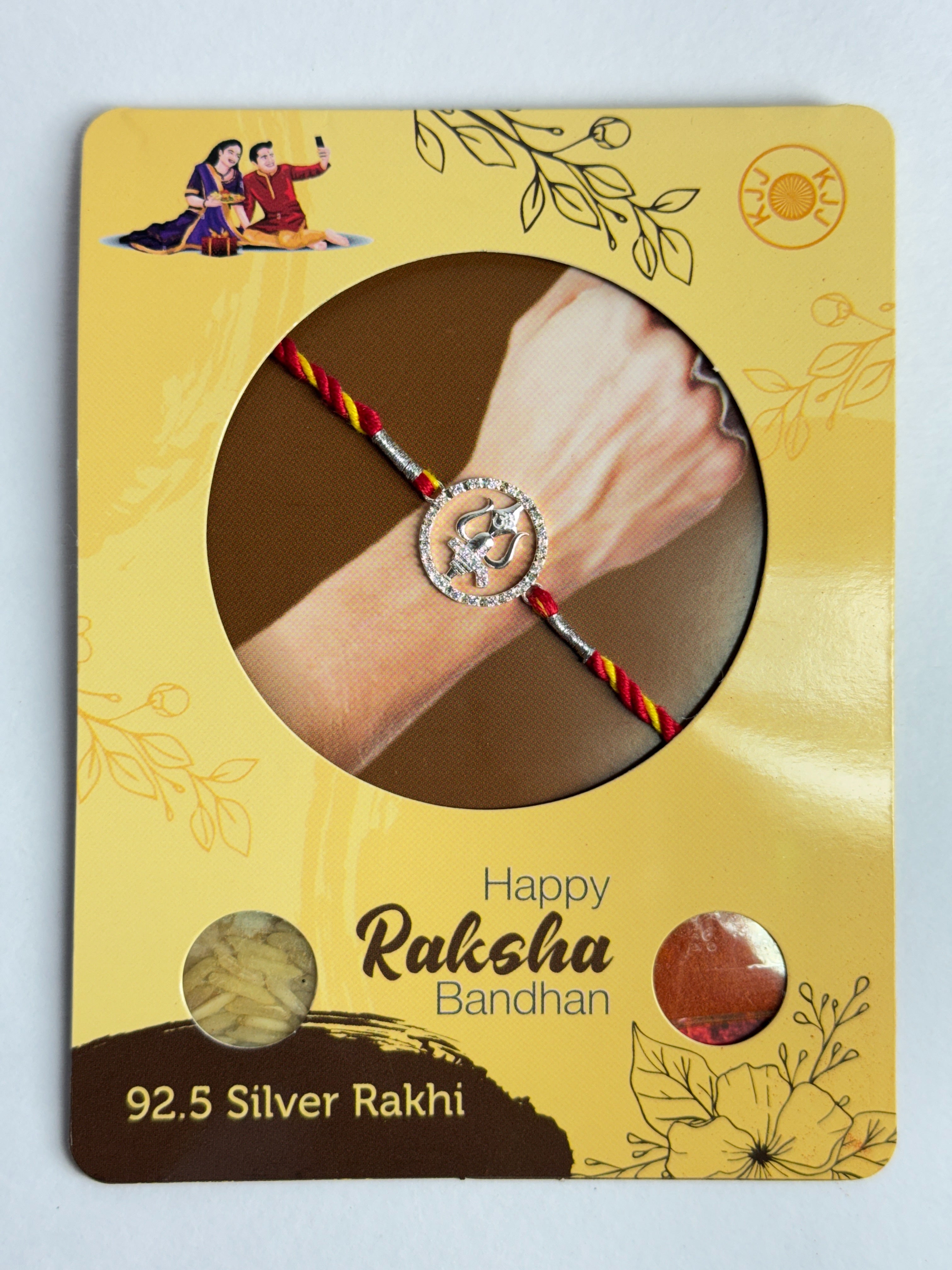 Shiv Trishul Rakhi – 925 Sterling Silver