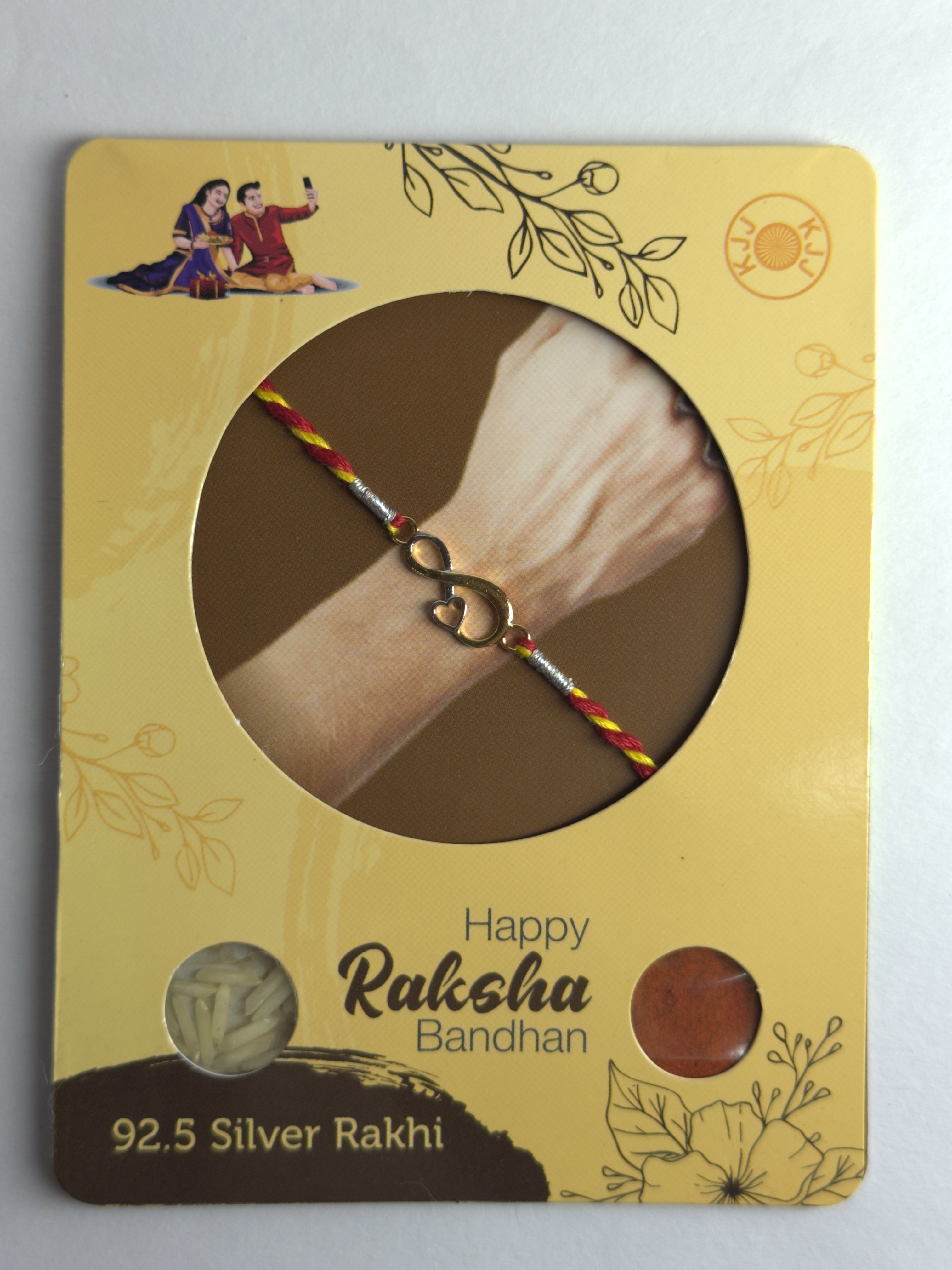 Infinity Heart Rakhi – 925 Sterling Silver