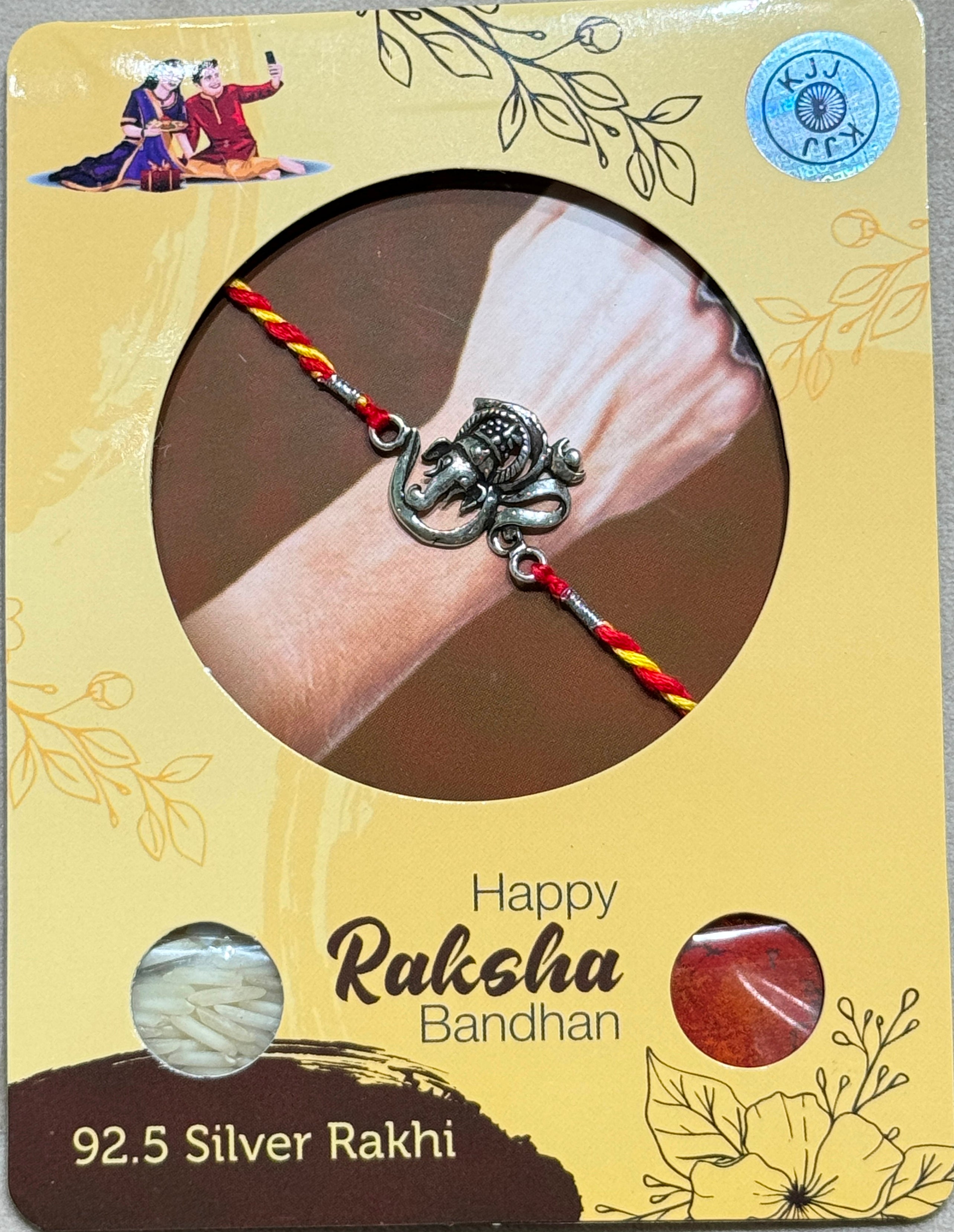 Ganesha Om 925 Sterling Silver Rakhi