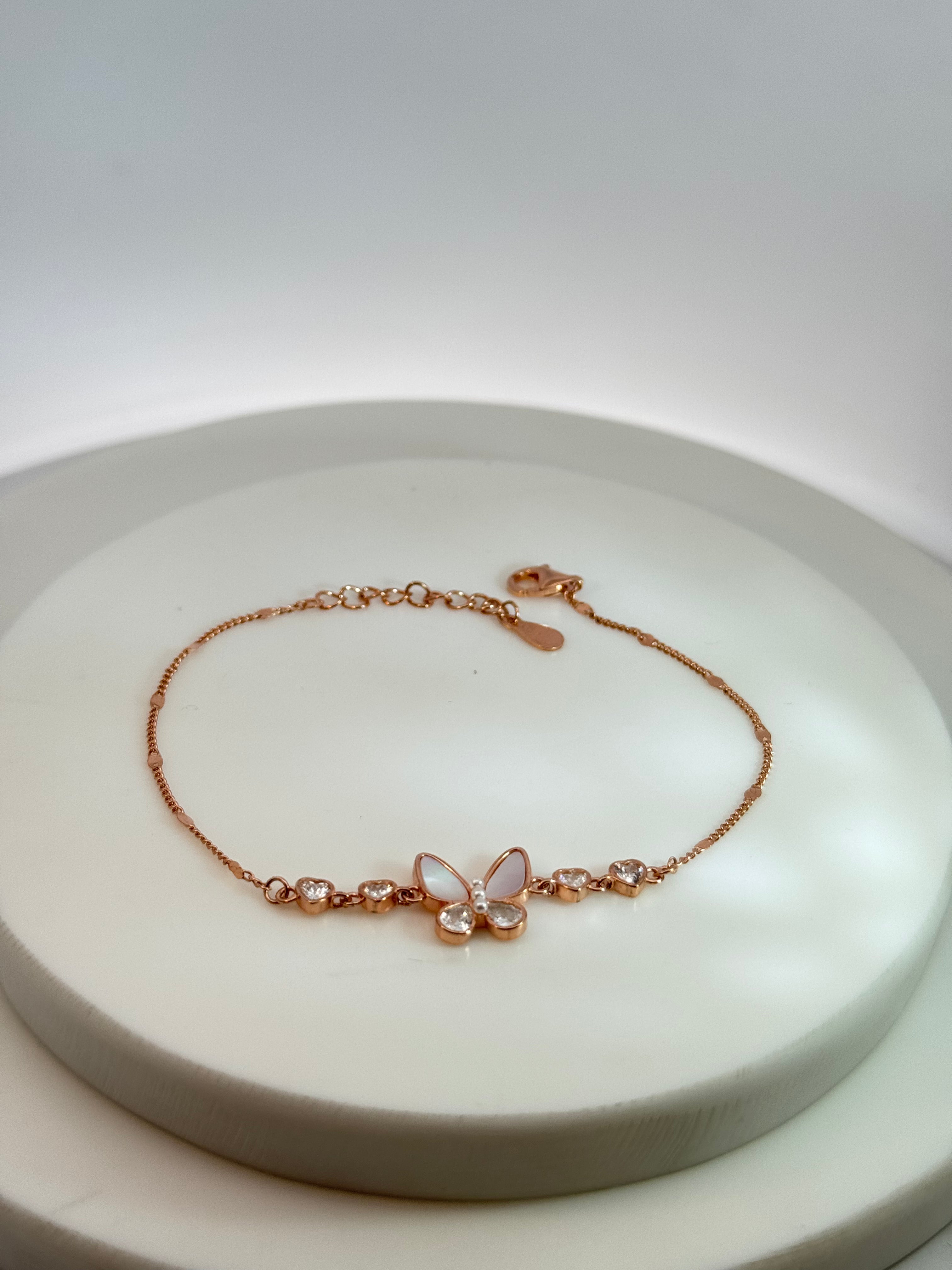 Ethereal Butterfly Rose Gold Bracelet
